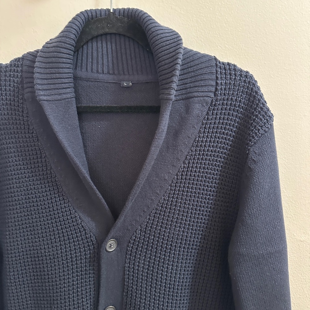 Navy Blue Women's Sweater - Picture 9 of 11